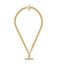 Tilly Sveaas Gold Plated T Bar Necklace at Harrods